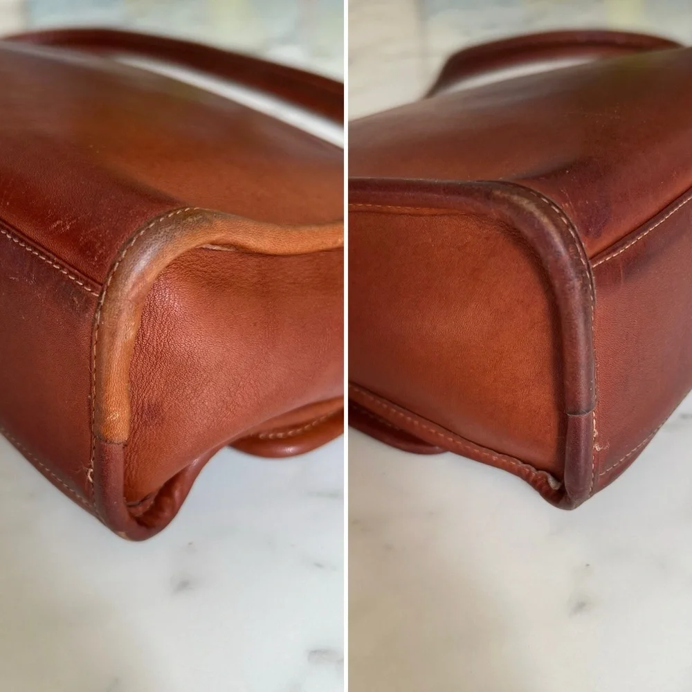 Coach Vintage Spectator Shoulder Bag 9767 British Tan Leather Turnlock NYC USA - Picture 13 of 16